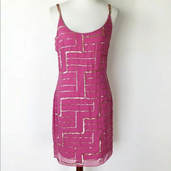 Liliana Dresses & Skirts - Liliana Size 8 Cocktail Dress Pink Gold Sequin